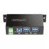 StarTech.com 5G4AINDRM-USB-A-HUB USB-keskitin USB 3.2 Gen 1 (3.1 Gen 1) Type-B 5000 Mbit/s musta
