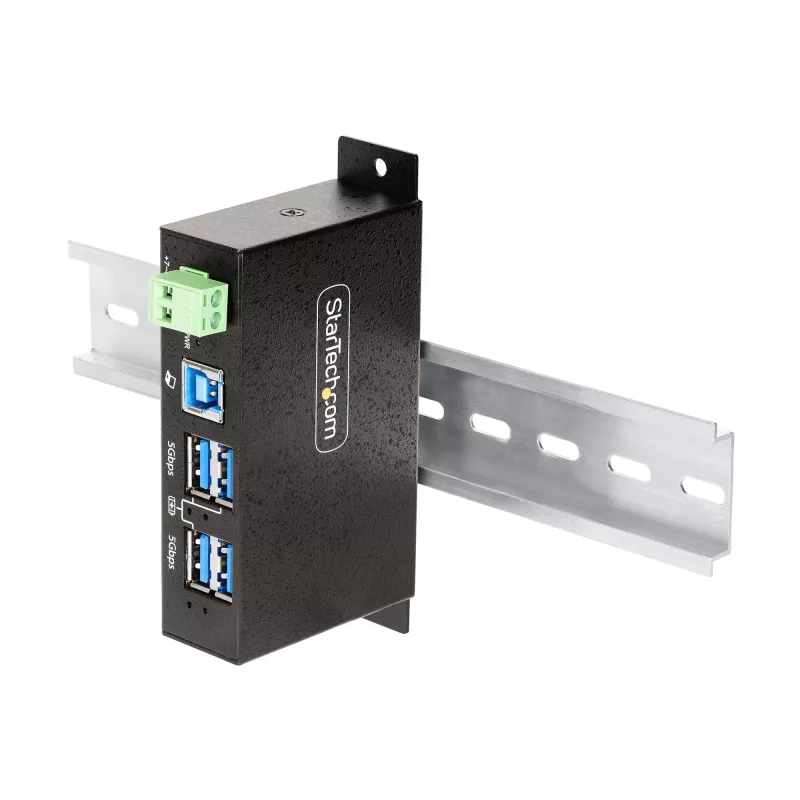 StarTech.com 5G4AINDRM-USB-A-HUB USB-keskitin USB 3.2 Gen 1 (3.1 Gen 1) Type-B 5000 Mbit/s musta