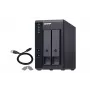 QNAP 2 Bay USB Type-C Direct Attached Storage with Hardware RAID | TR-002 | Micro | 6 GB | musta