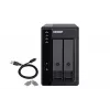 QNAP 2 Bay USB Type-C Direct Attached Storage with Hardware RAID | TR-002 | Micro | 6 GB | musta