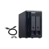 QNAP 2 Bay USB Type-C Direct Attached Storage with Hardware RAID | TR-002 | Micro | 6 GB | musta