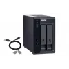 QNAP 2 Bay USB Type-C Direct Attached Storage with Hardware RAID | TR-002 | Micro | 6 GB | musta
