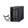QNAP 2 Bay USB Type-C Direct Attached Storage with Hardware RAID | TR-002 | Micro | 6 GB | musta