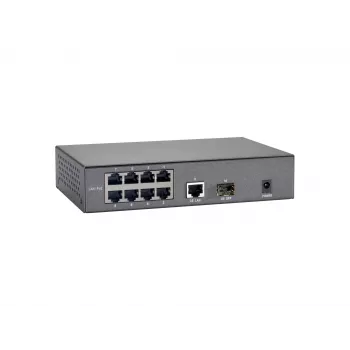 LevelOne 10-porttinen Fast Ethernet PoE -kytkin, 1 x Gigabit RJ45, 1 x Gigabit SFP, 8 PoE-lähtöä, 120 W