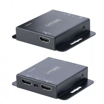 StarTech.com 4K HDMI -jatko CAT6/CAT5 Ethernet-kaapelilla, 4K 30Hz tai 1080p 60Hz videon jatko, HDMI Ethernet-kaapelilla, HDMI-lähetin- ja vastaanotinsarja, IR-kaukosäädin