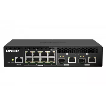 QNAP QSW-M2108R-2C verkkokytkin Managed L2 2.5G Ethernet (100/1000/2500) Power over Ethernet (PoE) musta