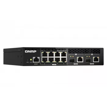 QNAP QSW-M2108R-2C verkkokytkin Managed L2 2.5G Ethernet (100/1000/2500) Power over Ethernet (PoE) musta