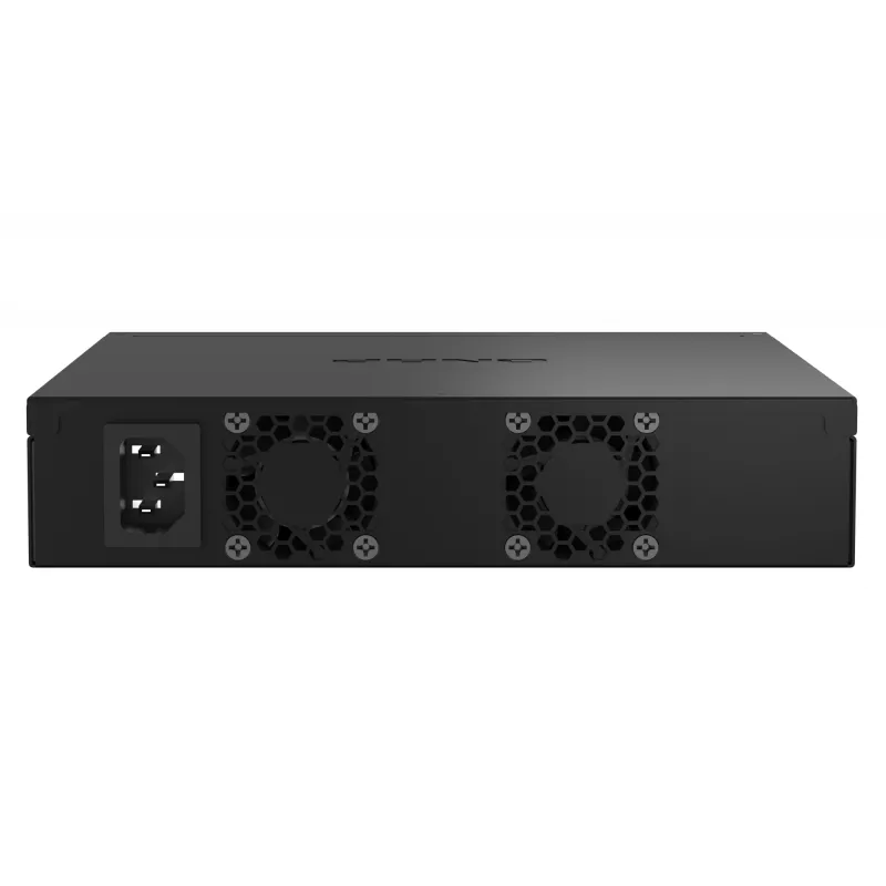 QNAP QSW-M2108R-2C hallittava L2-kytkin, 8 x 2,5GbE + 2 x 10GbE SFP+/RJ-45 -yhdistelmäporttia, puolileveä, telineeseen asennettava