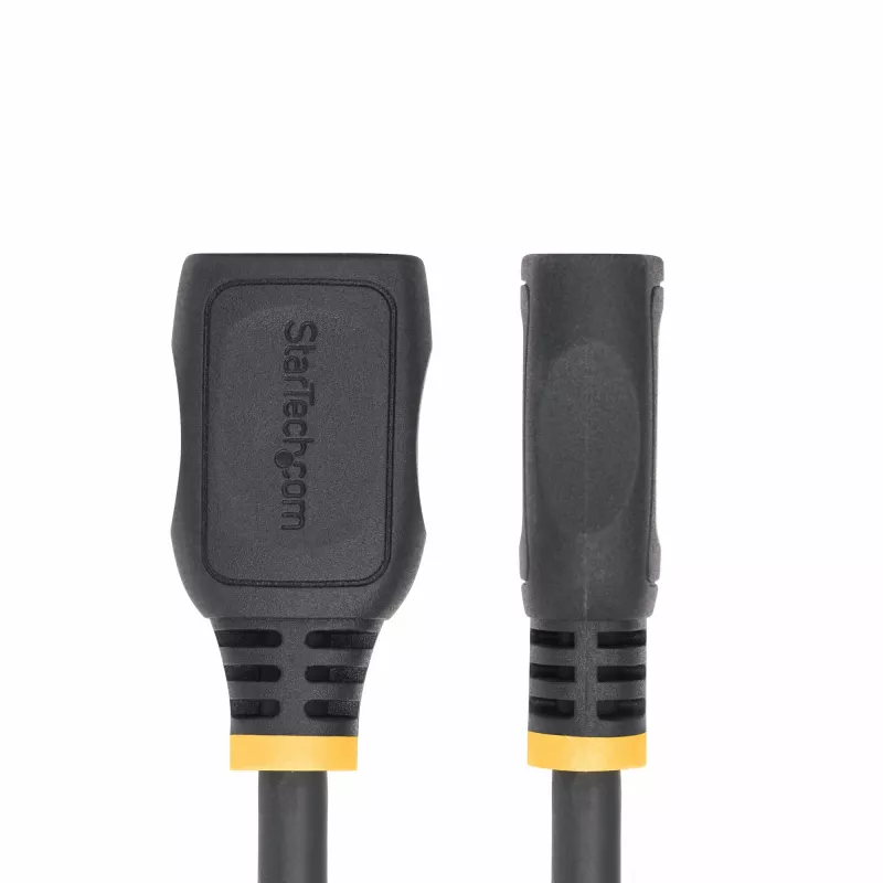 StarTech.com 18 tuumaa (0,5 m) HDMI 2.0 -jatkokaapeli, High Speed HDMI -portinsäästökaapeli, 4K 60Hz, HDMI uros–naaras-jatkoadapterikaapeli, HDMI-jatkokaapeli, M/F