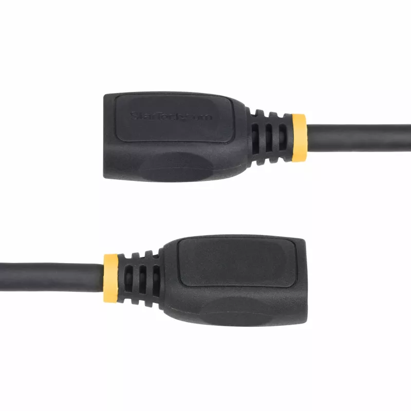 StarTech.com 18 tuumaa (0,5 m) HDMI 2.0 -jatkokaapeli, High Speed HDMI -portinsäästökaapeli, 4K 60Hz, HDMI uros–naaras-jatkoadapterikaapeli, HDMI-jatkokaapeli, M/F