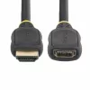 StarTech.com 18 tuumaa (0,5 m) HDMI 2.0 -jatkokaapeli, High Speed HDMI -portinsäästökaapeli, 4K 60Hz, HDMI uros–naaras-jatkoadapterikaapeli, HDMI-jatkokaapeli, M/F