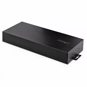 StarTech.com 16-porttinen teollinen USB 5Gbps -keskitin virtalähteellä, metallikotelo, asennettava, ESD-suojaus, riviliitinvirtalähde, USB-lataustoiminto, dual-host-kytkin – TAA