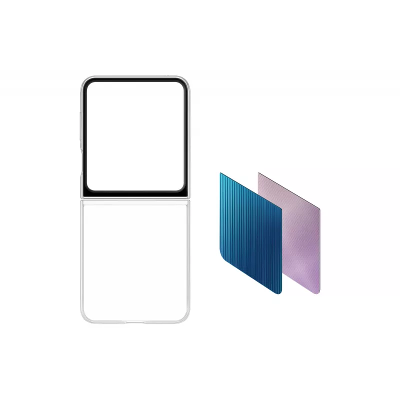 Samsung EF-ZF731CTEGWW FlipSuit Case suojakuori Galaxy Z Flip5 -puhelimelle, läpinäkyvä