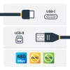 StarTech.com USB-C - USB-B tulostinkaapeli - M/M - 0,5 m - USB 2.0