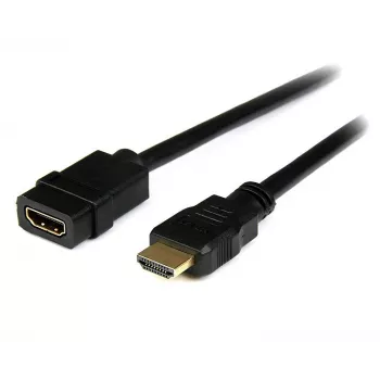 StarTech.com 2 m (6 ft) HDMI-jatkokaapeli – HDMI-uros HDMI-naaras – 4K HDMI-kaapelin jatko – 4K 30 Hz UHD HDMI-kaapeli Ethernetillä uros/naaras – High Speed HDMI 1.4 -kaapeli – HDMI-jatkokaapeli