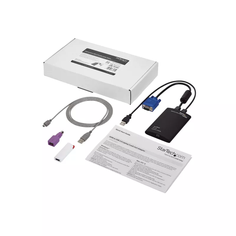 StarTech.com KVM-konsoli-USB 2.0 kannettava kannettavan tietokoneen crash cart -sovitin