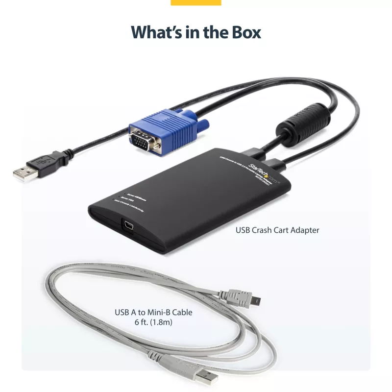 StarTech.com KVM-konsoli-USB 2.0 kannettava kannettavan tietokoneen crash cart -sovitin