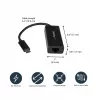 StarTech.com USB-C - Gigabit Ethernet -sovitin - musta