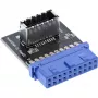 InLine USB 3.0 - USB 3.1 etupaneeli Key-A sovitin sisäinen