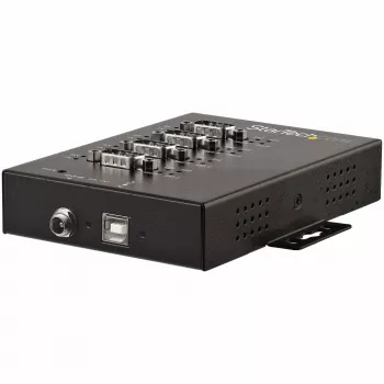 StarTech.com 4-porttinen sarjaporttikeskitin USB RS232/RS485/RS422-adapteriin - teollinen USB 2.0 DB9-sarjaporttimuunnin-keskitin - IP30-sertifioitu - DIN-kiskoon asennettava metallinen sarjaporttikeskitin - 15kV ESD-suoja