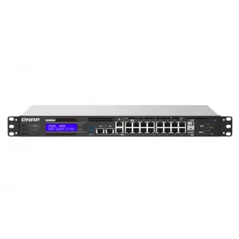 QNAP QGD-1602P hallittava L2 Gigabit Ethernet (10/100/1000) Power over Ethernet (PoE) 1U musta, harmaa