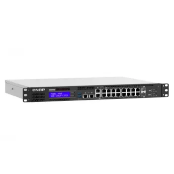QNAP QGD-1602P hallittava L2 Gigabit Ethernet (10/100/1000) Power over Ethernet (PoE) 1U musta, harmaa