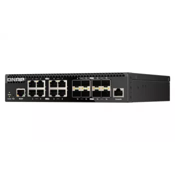 QNAP QSW-M3216R-8S8T verkkokytkin hallittava L2/L3 10G Ethernet (100/1000/10000) 1U musta