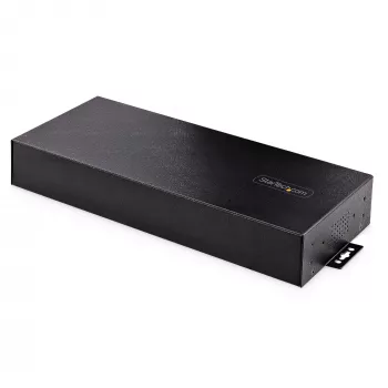 StarTech.com 16-porttinen teollinen USB 3.0 -keskitin 5Gbps, metalli, DIN-/pinta-/räkkikiinnitys, ESD-suoja, riviliitinvirtalähde, jopa 120 W jaettu USB-lataus, Dual-Host-keskitin/kytkin