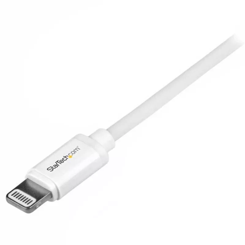 StarTech.com 1 m USB-Lightning-kaapeli – latauskaapeli iPhone/iPad/iPod – Lightning-USB-kaapeli pikalatauksella – Apple MFi -sertifioitu – valkoinen