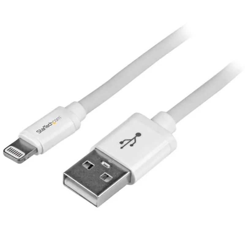 StarTech.com 2 m (6 ft.) USB-Lightning-kaapeli - pitkä iPhone / iPad / iPod latauskaapeli - Lightning-USB-kaapeli - Apple MFi -sertifioitu - valkoinen