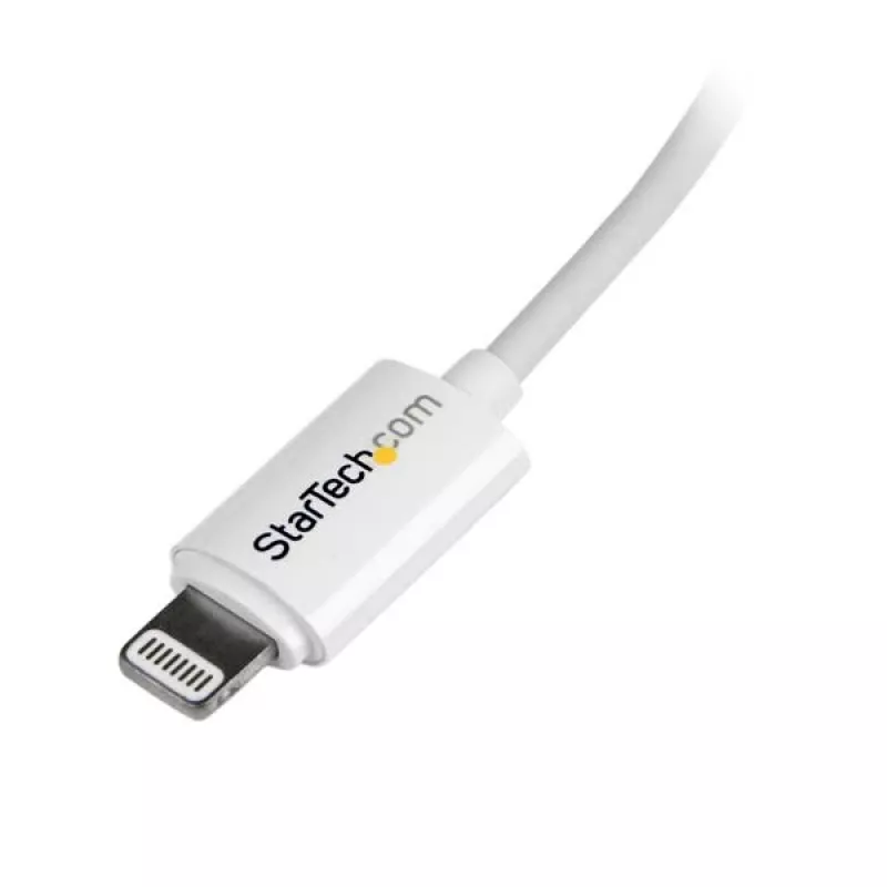 StarTech.com 2 m (6 ft.) USB-Lightning-kaapeli - pitkä iPhone / iPad / iPod latauskaapeli - Lightning-USB-kaapeli - Apple MFi -sertifioitu - valkoinen