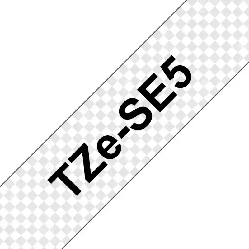 Tarratulostinnauha Brother TZE-SE5 — 24 mm x 8 m, musta valkoisella