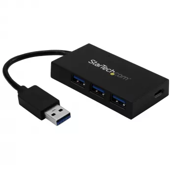 StarTech.com 4 portin USB 3.0 -keskitin - USB Type-A -keskitin 1x USB-C & 3x USB-A -liitännöillä (SuperSpeed 5 Gbit/s) - USB-väylävirta - USB 3.1 Gen 1 -adapterikeskitin - kannettava kannettavan tietokoneen USB-keskitin