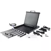 StarTech.com Rackmount KVM-konsoli – Single-Port VGA KVM 19 tuuman LCD-näytöllä palvelinkaappiin – täysin varusteltu universaali 1HE LCD KVM-laatikko kaapeleilla ja laitteistolla – USB-tuki – 50 000 MTBF