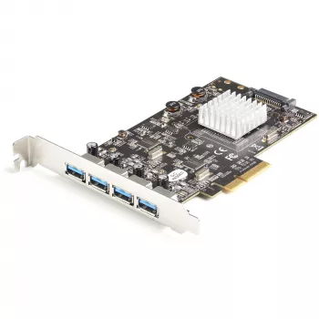 StarTech.com 4 portin USB PCIe -kortti – 10 Gbit/s USB 3.1/3.2 Gen 2 Type-A PCI Express -laajennuskortti 2 ohjaimella – 4x USB-A – USB PCIe -lisäadapterikortti – Windows/Mac/Linux