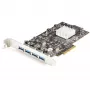 StarTech.com 4 portin USB PCIe -kortti – 10 Gbit/s USB 3.1/3.2 Gen 2 Type-A PCI Express -laajennuskortti 2 ohjaimella – 4x USB-A – USB PCIe -lisäadapterikortti – Windows/Mac/Linux