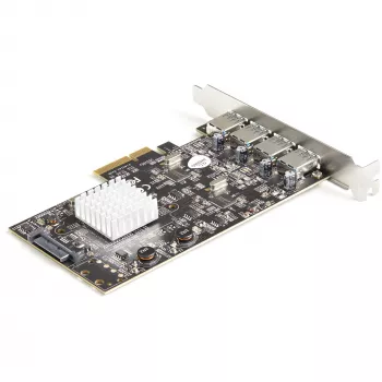 StarTech.com 4 portin USB PCIe -kortti – 10 Gbit/s USB 3.1/3.2 Gen 2 Type-A PCI Express -laajennuskortti 2 ohjaimella – 4x USB-A – USB PCIe -lisäadapterikortti – Windows/Mac/Linux
