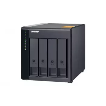 QNAP suorituskykyinen pöytämallinen SATA 6Gbps JBOD-tallennuskotelo | TL-D400S | musta