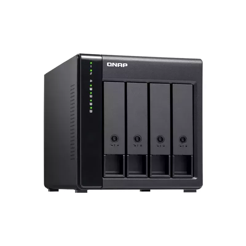 QNAP suorituskykyinen pöytämallinen SATA 6Gbps JBOD-tallennuskotelo | TL-D400S | musta