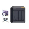 QNAP suorituskykyinen pöytämallinen SATA 6Gbps JBOD-tallennuskotelo | TL-D400S | musta