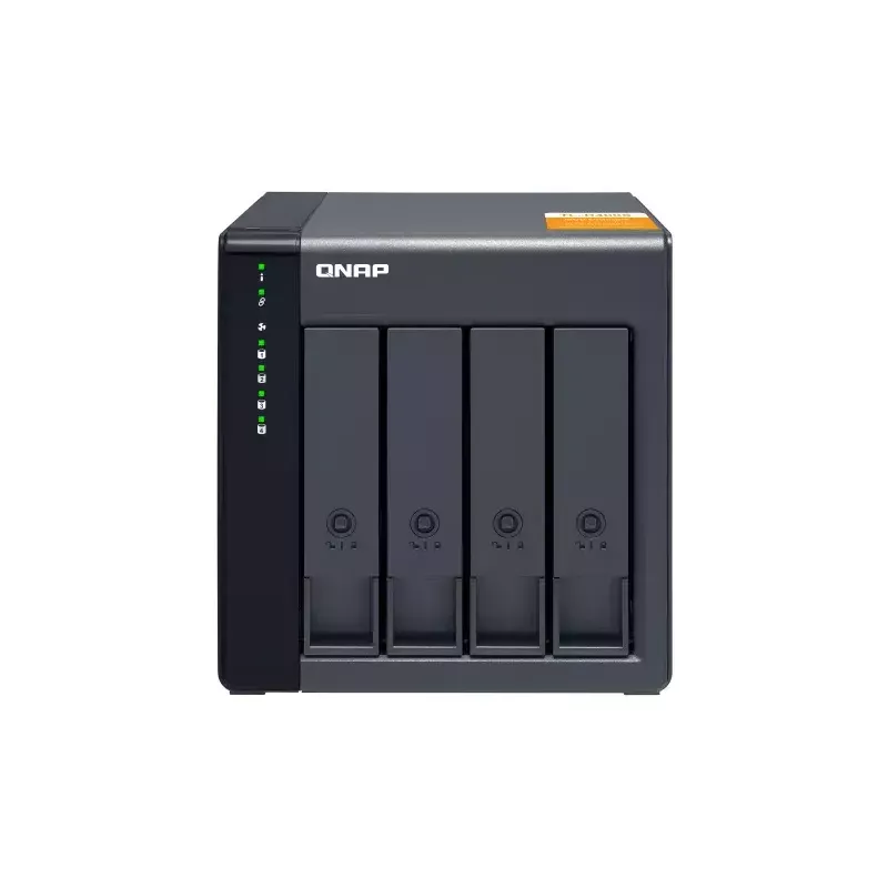 QNAP suorituskykyinen pöytämallinen SATA 6Gbps JBOD-tallennuskotelo | TL-D400S | musta