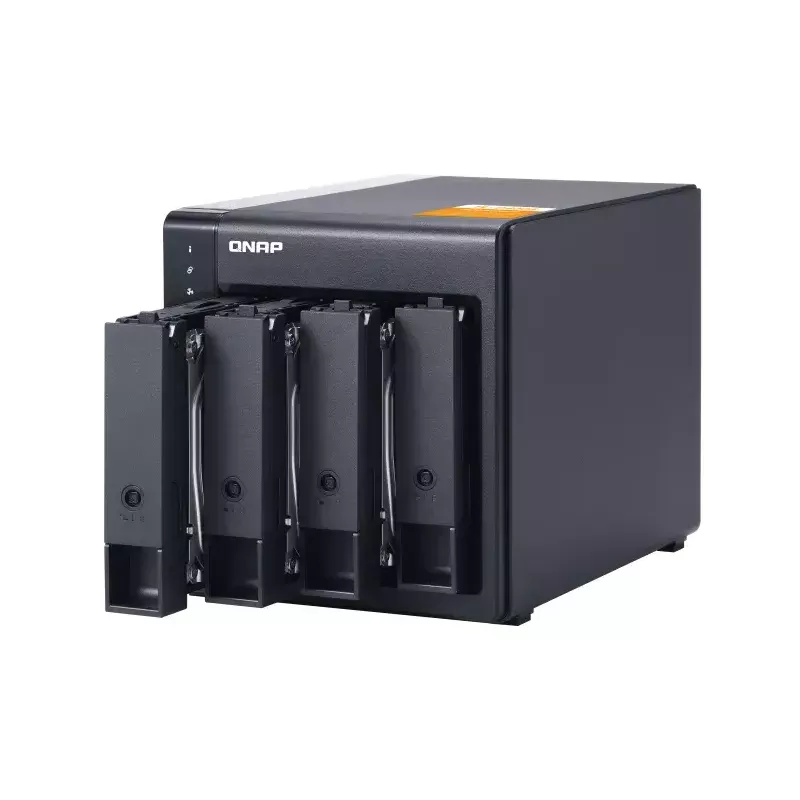 QNAP suorituskykyinen pöytämallinen SATA 6Gbps JBOD-tallennuskotelo | TL-D400S | musta