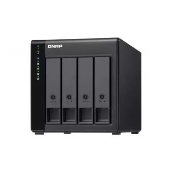 QNAP suorituskykyinen pöytämallinen SATA 6Gbps JBOD-tallennuskotelo | TL-D400S | musta