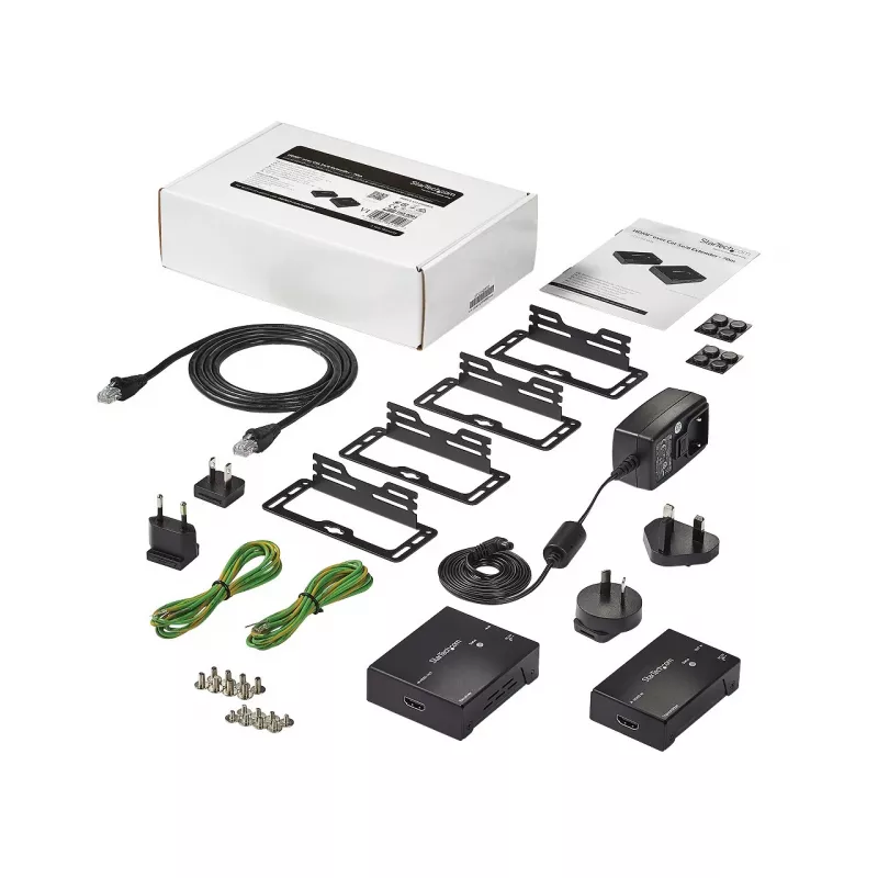 StarTech.com HDMI CAT5e - HDBaseT-jatko – virransyöttö kaapelin kautta – Ultra HD 4K – TAA