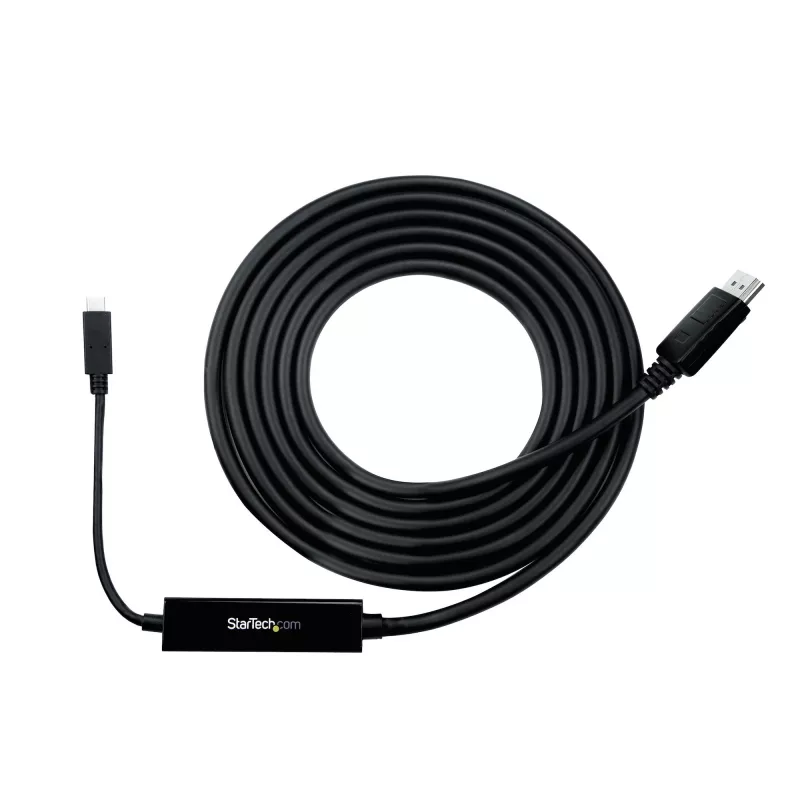 StarTech.com 2,9 m (9,8 ft.) USB-C - DisplayPort 1.2 -kaapeli 4K 60Hz – USB-C - DisplayPort -adapterikaapeli – HBR2 USB Type-C DP Alt Mode - DP-näyttö videokaapeli – toimii Thunderbolt 3:n kanssa – musta