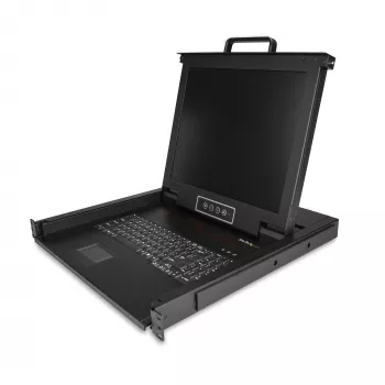 StarTech.com rack-asennettava KVM-konsoli - yhden portin VGA KVM ja 17 tuuman LCD-näyttö palvelinräkkiin - täysin varusteltu universaali 1U LCD KVM -laatikko kaapeleilla ja tarvikkeilla - USB-tuki - 50 000 MTBF