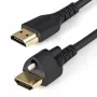 StarTech.com 6ft (2 m) HDMI-kaapeli varmistusruuvilla – 4K 60Hz HDR – High-Speed HDMI 2.0 -näyttökaapeli varmistusruuviliitännällä turvalliseen liitäntään – HDMI-kaapeli Ethernetillä – M/M