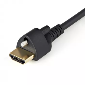 StarTech.com 6ft (2 m) HDMI-kaapeli varmistusruuvilla – 4K 60Hz HDR – High-Speed HDMI 2.0 -näyttökaapeli varmistusruuviliitännällä turvalliseen liitäntään – HDMI-kaapeli Ethernetillä – M/M
