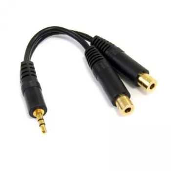 StarTech.com 15 cm stereo-haaroituskaapeli – 3,5 mm pistoke 2x 3,5 mm liitäntä