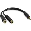 StarTech.com 15 cm stereo-haaroituskaapeli – 3,5 mm pistoke 2x 3,5 mm liitäntä
